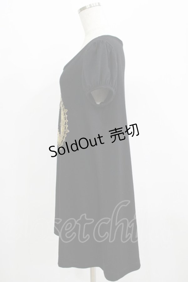 画像2: EXCENTRIQUE / Knightプリントワンピース F 黒 H-25-07-08-1061-EL-OP-KB-ZH (2)
