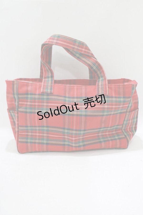 画像2: MILK / タータンチェックBAG  赤 H-25-07-08-1065-ML-BG-KB-ZH (2)