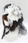 画像1: MARBLE / ヴェールミニハット  黒 H-25-07-08-1073-GO-AC-KB-ZH (1)
