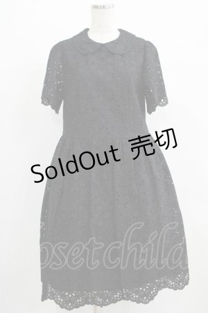 画像: Jane Marple / カットワークレースワンピース  ブラック H-25-07-08-1009-JM-OP-KB-ZH