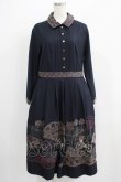 画像1: Jane Marple Dans Le Salon / British countryside day dress  ネイビー H-25-07-08-1010-JM-OP-KB-ZH (1)