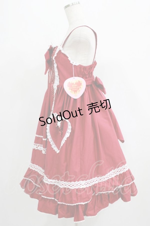 画像2: BABY,THE STARS SHINE BRIGHT / くみゃちゃんのHeart Sugar Decorationジャンパースカート Free エンジ H-25-07-09-003-BA-OP-NS-ZH (2)