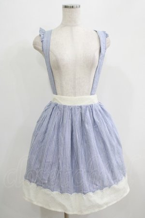 画像: axes femme POETIQUE / サスペンダーストライプスカート M ブルー H-25-07-09-036-AX-SK-NS-ZH