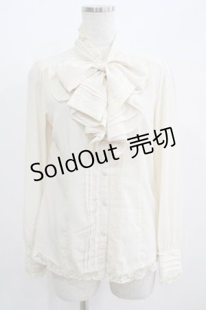 画像: axes femme / ラッフルフリルブラウス M 生成り H-25-07-09-051-AX-BL-NS-ZH