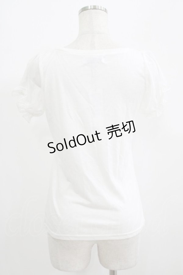 画像3: Ank Rouge / カトラリープリントTシャツ M オフ H-25-07-09-065-CA-TS-NS-ZH (3)