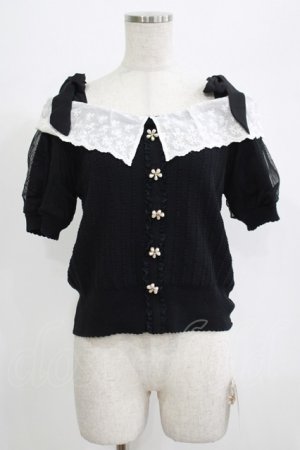 画像: mille fille closet by LODISPOTTO / 肩リボンオフショルトップス M ブラック H-25-07-09-068-LO-TO-NS-ZH