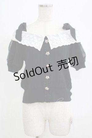 画像: mille fille closet by LODISPOTTO / 肩リボンオフショルトップス M ブラック H-25-07-09-068-LO-TO-NS-ZH