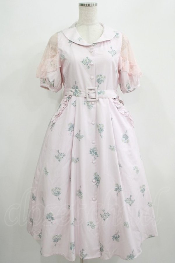 画像1: LIZ LISA / マーガレットブーケ柄ワンピース Free ピンク H-25-07-09-010-LO-OP-NS-ZH (1)