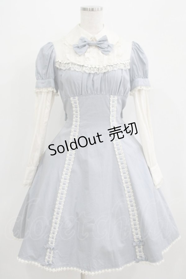 画像1: Innocent World / ダイヤレースワンピース S サックス H-25-07-09-012-IW-OP-NS-ZH (1)