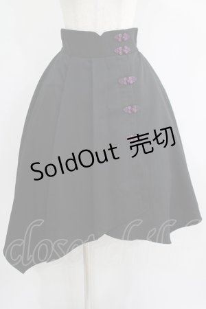 画像: axes femme POETIQUE / チャイナボタンイレヘムスカート M ブラック H-25-07-09-014-AX-SK-NS-ZH