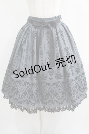 画像: axes femme / 花フロッキープリントスカート M グレー H-25-07-09-017-AX-SK-NS-ZH