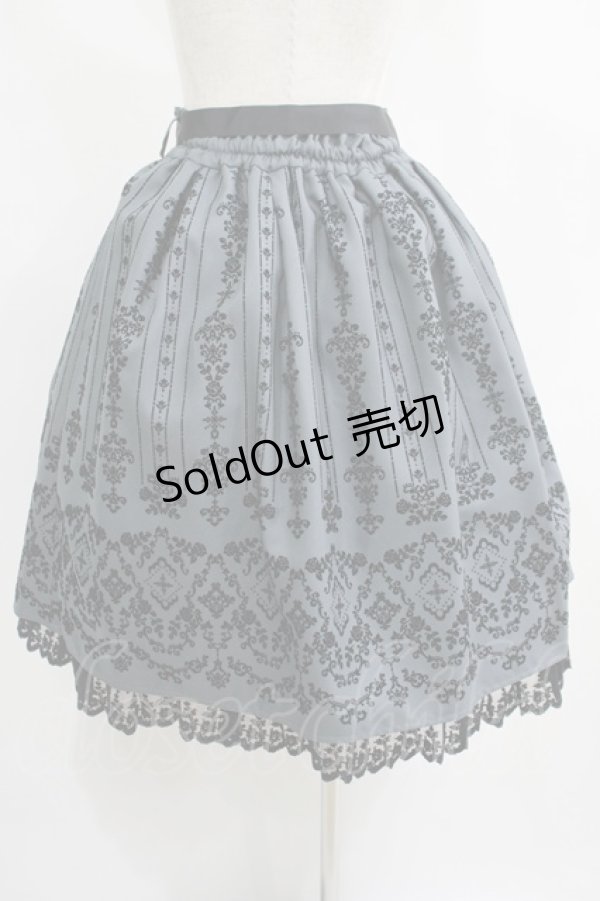 画像3: axes femme / 花フロッキープリントスカート M グレー H-25-07-09-017-AX-SK-NS-ZH (3)