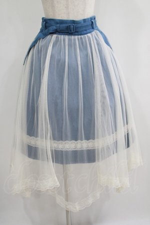 画像: axes femme POETIQUE / チュール重ねデニムスカート M ブルー H-25-07-09-018-AX-SK-NS-ZH