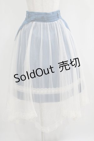画像: axes femme POETIQUE / チュール重ねデニムスカート M ブルー H-25-07-09-018-AX-SK-NS-ZH