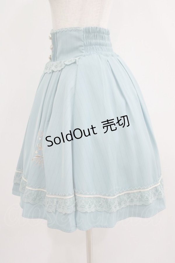 画像2: axes femme POETIQUE / ストライプハイウエストスカート M ミント H-25-07-09-019-AX-SK-NS-ZH (2)
