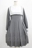 画像1: FLC / 皆方由衣コラボ/襟付きプリーツワンピース L グレー H-25-07-09-020-LO-OP-NS-ZH (1)