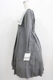 画像2: FLC / 皆方由衣コラボ/襟付きプリーツワンピース L グレー H-25-07-09-020-LO-OP-NS-ZH (2)