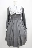 画像3: FLC / 皆方由衣コラボ/襟付きプリーツワンピース L グレー H-25-07-09-020-LO-OP-NS-ZH (3)