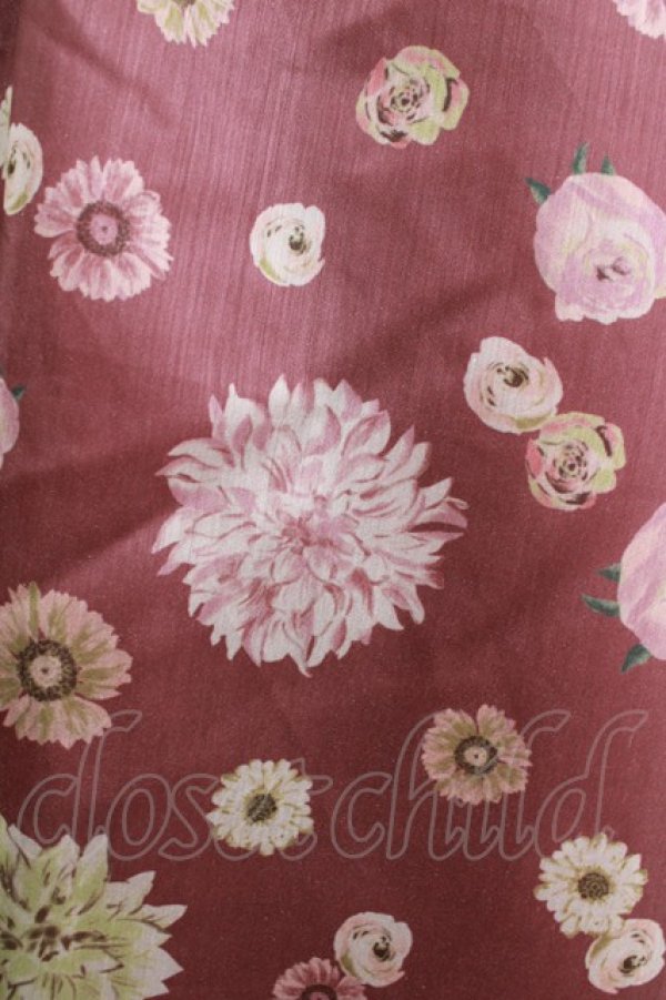 画像4: axes femme POETIQUE / 花柄プリントセーラーワンピース M ワイン H-25-07-09-021-AX-TO-NS-ZH (4)