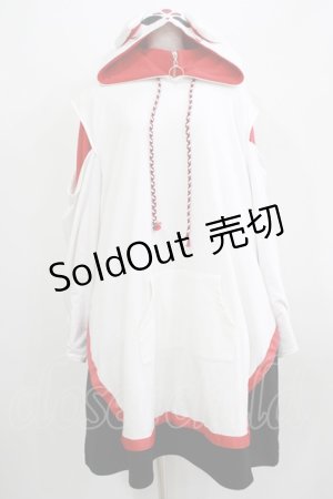 画像: IRO+IRO / お稲荷様ユニセックスパーカーワンピース M オフ H-25-07-09-022-LO-OP-NS-ZH