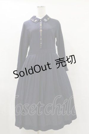 画像: Jane Marple / Royalモチーフembroideryドレス  ネイビー H-25-07-10-042-JM-OP-KB-ZH