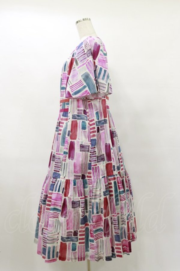 画像3: Jane Marple Dans Le Salon / Constructed stripes surf dress  ピンク H-25-07-10-050-JM-OP-KB-ZH (3)