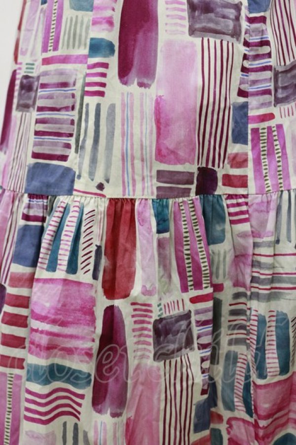 画像4: Jane Marple Dans Le Salon / Constructed stripes surf dress  ピンク H-25-07-10-050-JM-OP-KB-ZH (4)