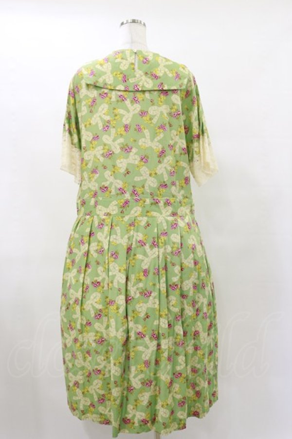 画像2: Jane Marple Dans Le Salon / Granny’s ribbon マリンカラードレス  シトロングリーン H-25-07-10-051-JM-OP-KB-ZH (2)