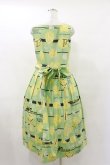 画像2: Jane Marple / Jolies broderies square dress  citron green H-25-12-15-1015-JM-OP-KB-ZH (2)