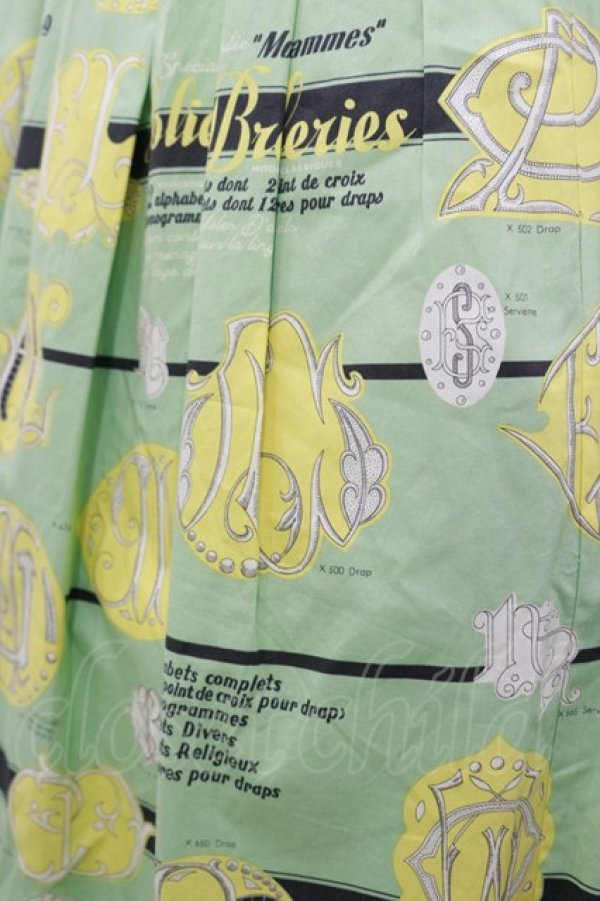 画像4: Jane Marple / Jolies broderies square dress  citron green H-25-12-15-1015-JM-OP-KB-ZH (4)