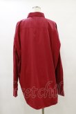 画像2: NieR Clothing / 刺繍長袖シャツ  赤 H-25-07-10-018-PU-BL-KB-ZH (2)