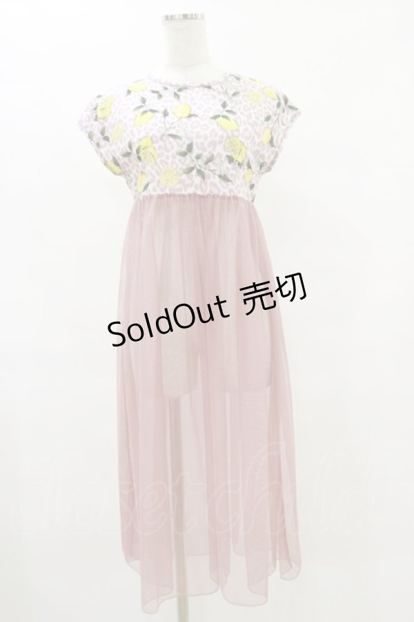 画像1: 【SALE】MILK / ハニーレモン TEE dress  ピンク H-25-12-15-1025-ML-OP-KB-ZT043 (1)
