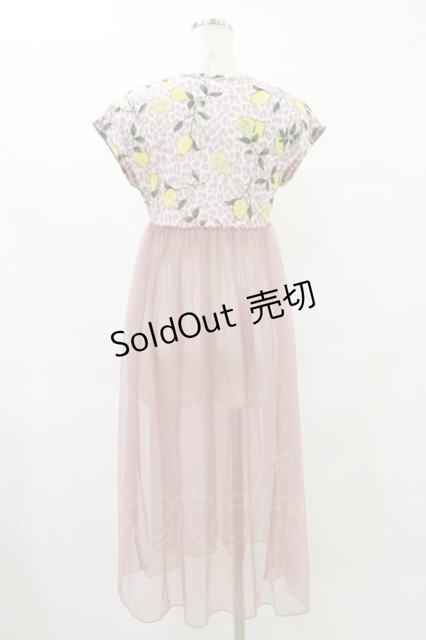 画像2: 【SALE】MILK / ハニーレモン TEE dress  ピンク H-25-12-15-1025-ML-OP-KB-ZT043 (2)