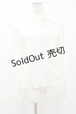 画像: axes femme kawaii / レーシーフリルニットプル M オフ H-25-07-11-043-AX-TO-NS-ZH