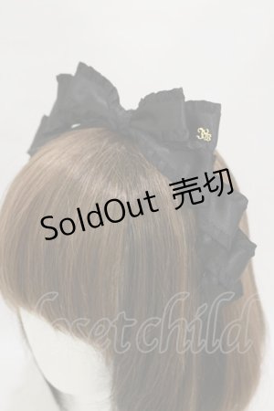 画像: Innocent World / フリルサテンリボンカチューシャ  ブラック H-25-07-11-008-IW-AC-NS-ZH
