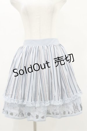 画像: axes femme / チュール重ねシルエット柄スカート M サックス H-25-07-11-048-AX-SK-NS-ZH