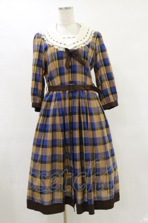 画像: Innocent World / パトリシアワンピース M ブラウン×ベージュ H-25-07-11-056-IW-OP-NS-ZH