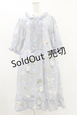 画像: PINK HOUSE / SWAN LAKEプリントミディワンピース Free サックス H-25-07-11-060-LO-OP-NS-ZH
