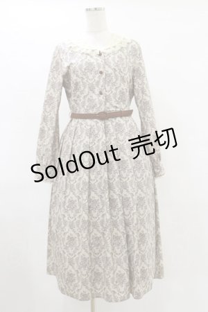 画像: an another angelus / ウォールペーパーダマスク柄ワンピース Free BEIGE×BR H-25-07-11-062-CA-OP-NS-ZH