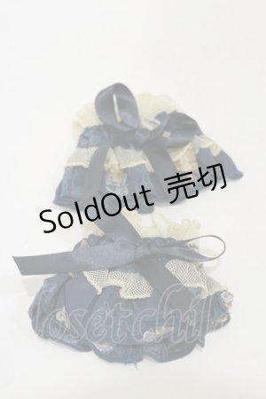 画像: metamorphose / vintage cameoフリルカフス  アンティークブルー H-25-07-11-012-ME-ZA-YZ-ZH