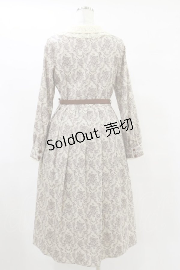 画像2: an another angelus / ウォールペーパーダマスク柄ワンピース Free BEIGE×BR H-25-07-11-062-CA-OP-NS-ZH (2)