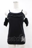 画像1: PEACE NOW / スリーブ付キャミソール  黒 H-25-07-11-1039-PU-TO-KB-ZH (1)