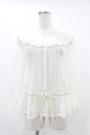 画像: Melody BasKet / 朝霧を纏うブラウス  アイボリー H-25-07-11-1045-LO-BL-KB-ZH