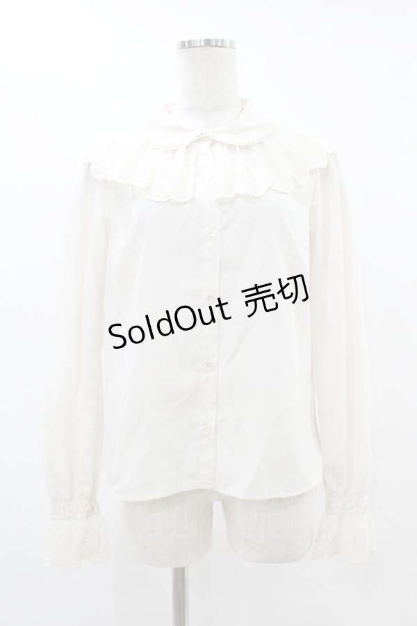 画像1: Melody BasKet / Melodyレース長袖ブラウス M アイボリー H-25-07-11-1046-LO-BL-KB-ZH (1)