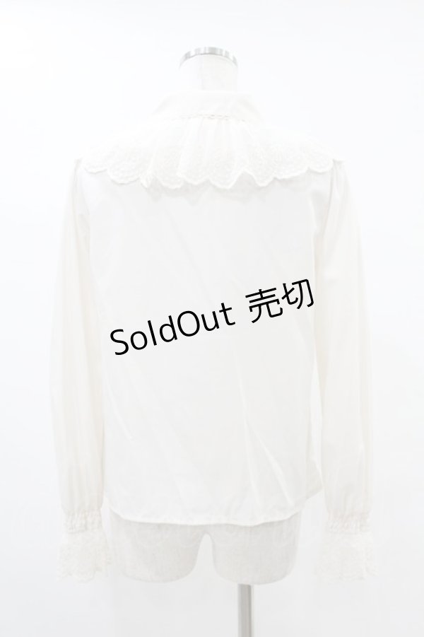 画像2: Melody BasKet / Melodyレース長袖ブラウス M アイボリー H-25-07-11-1046-LO-BL-KB-ZH (2)