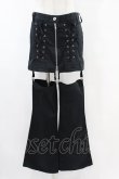 画像1: PEACE NOW / レッグカバー付レースアップパンツ  黒 H-25-07-11-1013-PU-PA-KB-ZH (1)