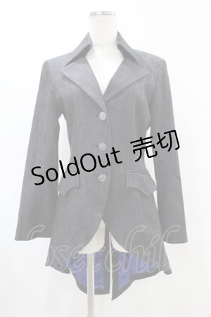 画像: Moi-meme-Moitie / 燕尾ロングジャケット 2 グレー H-25-07-11-1016-MO-JA-KB-ZH