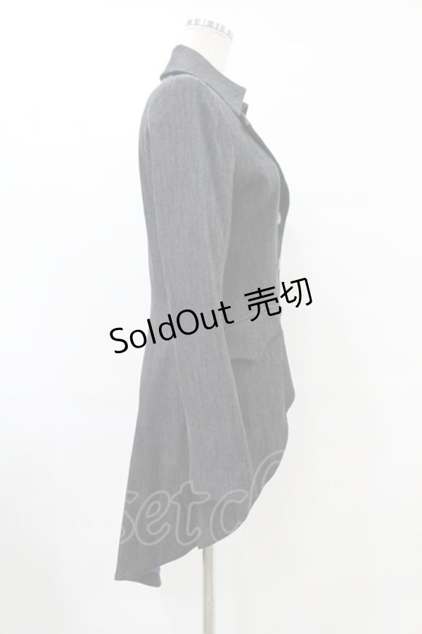 画像3: Moi-meme-Moitie / 燕尾ロングジャケット 2 グレー H-25-07-11-1016-MO-JA-KB-ZH (3)