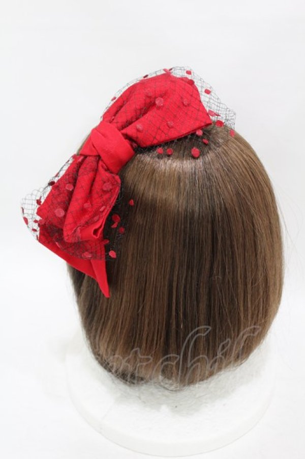 画像2: Melody BasKet / Dollyリボンカチューシャ  レッド H-25-07-11-1003-LO-AC-KB-ZH (2)