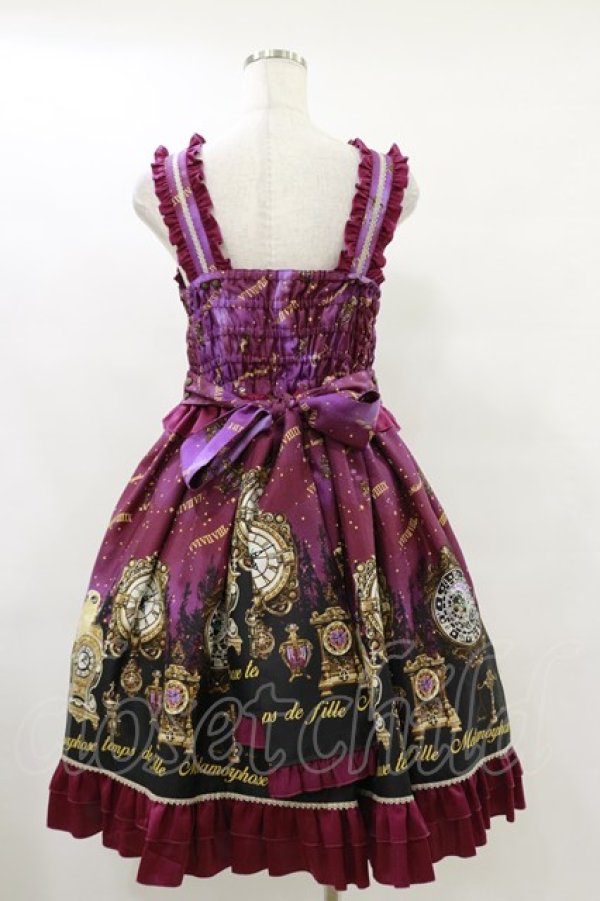 画像2: metamorphose / Clock Forest Night フリルジャンパースカート サイズ1 ダリアパープル(Dahlia Purple) H-25-07-11-069-ME-OP-NS-ZH (2)